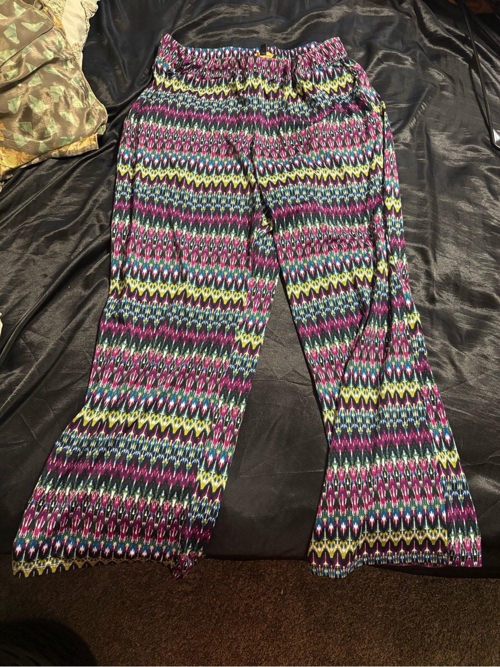 Melissa Paige Multicolor Ikat Print Top - Green, Blue, Purple